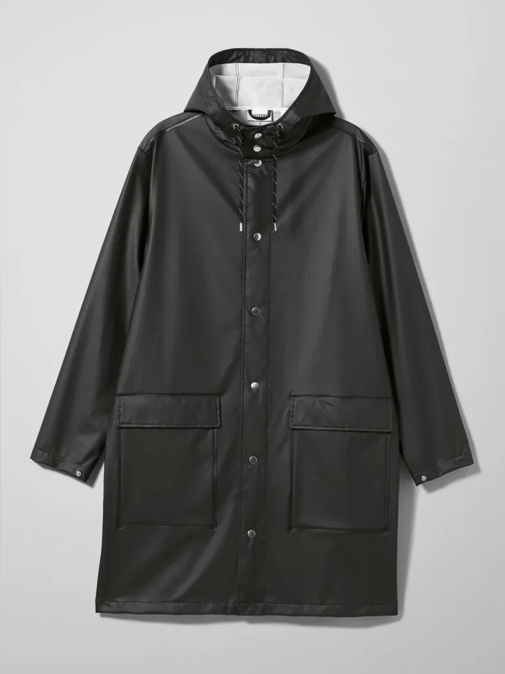 Weekday Black Sune Raincoat - Unisex L
